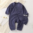 thumbnail image 2 of eileial Pajamas for Baby Boys & Baby Boys Baby Neutral 2-Pack Cotton Footed Sleep and Play,Blue 6-12 Months, 2 of 3
