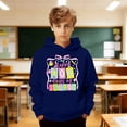 thumbnail image 2 of oqasdz Hoodies for Girls 100 Days of School Cute Graphic Hooded Sweatshirt Athletic Playwear Long Sleeve Pullover Durable Soft Casual Outwear, 2 of 6