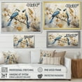 thumbnail image 4 of Designart "Simplified Exotic Birds Amid Cherry Blooms I" Birds Of Paradise Floater Framed Canvas Wall Art, 4 of 5