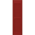 thumbnail image 5 of Ekena Millwork 12"W x 59"H Americraft Two Equal Louver Exterior Real Wood Shutters (Per Pair), Fire Red, 5 of 10