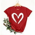 thumbnail image 4 of Xuyuer Women's Lover Printed T-shirt Round Neck Short Sleeved Top, 4 of 5