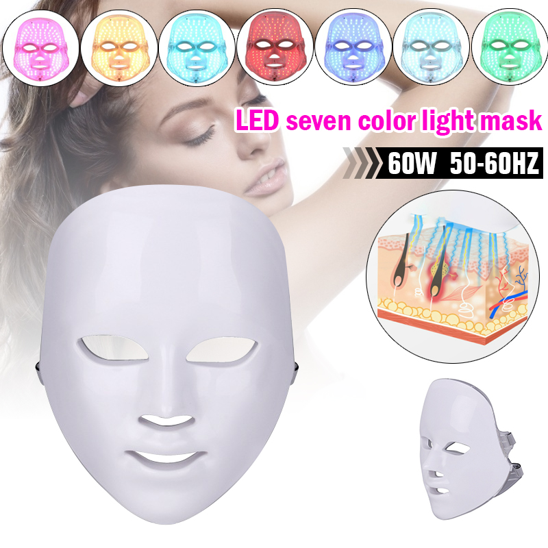 Colors LED Beauty Mask LED Seven-color Light Mask LED Mask Instrument IPL  Led Skin Rejuvenation Beauty Mask Beauty Therapy Whitening Tools 
