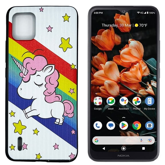 Compatible for Nokia C110 N156DL TPU Flexible Skin Cover Cell Phone Case - Unicorn