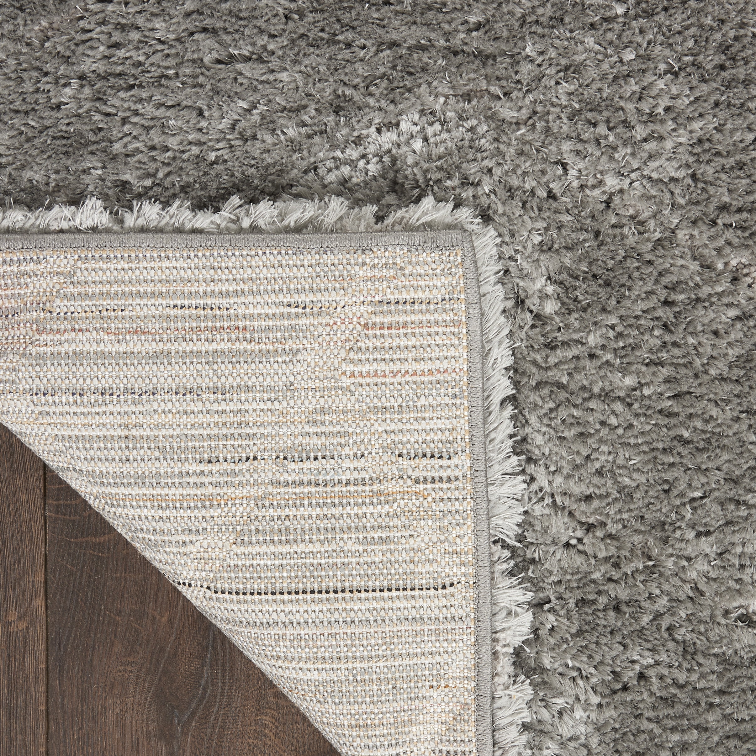 Nourison Dreamy Shag Abstract Contemporary Grey 4' x 6' Area Rug