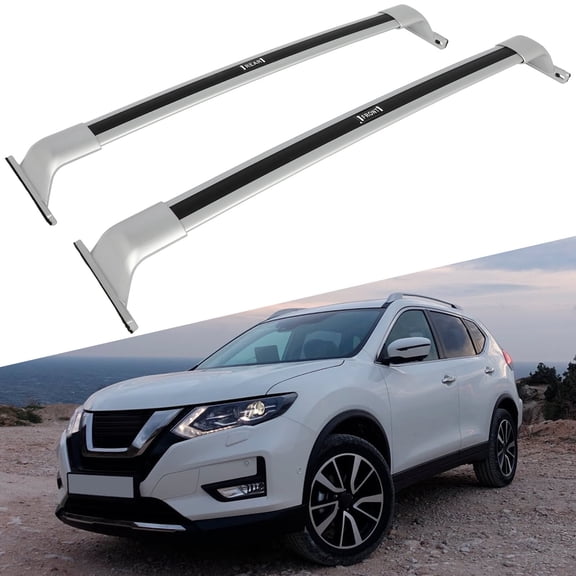 ECCPP Silver Roof Rack Cross Bar Luggage Cargo Carrier Rails Fits For Nissan X-Trail 2015-2018 Side Rails Roof Rack Crossbars