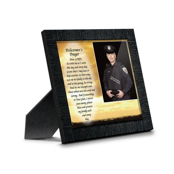 Police Officer Gifts, Law Enforcement Gifts, Police Gifts for Men, Gifts for Cops, First Responders, Sheriff, Deputy or State Police, Picture Framed Wall Art for the Home or Police Station, 6594CH