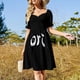 thumbnail image 5 of Vestido de manga corta con diseño abstracto de cacatúa australiana. Vestidos de noche para mujer. Vestidos de lujo para mujer., 5 of 8