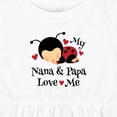 thumbnail image 4 of Inktastic Nana and Papa Love Me Baby Girls Baby Dress, 4 of 5