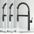 thumbnail image 2 of VIGO Edison Pro 20 in. Single Handle Pull Down Sprayer Kitchen Faucet in Matte Black-VG02052MB, 2 of 15