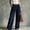 Navy plus size corduroy pants for women a1, variant on BRELIL Women Plus Size Wide Leg Corduroy Pants High Waisted Casual Trousers with Pockets Long Baggy Fall Winter Lounge Palazzo Pants, Red M