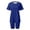 Blue, variant on Women Short Set 2 Piece Set T Shirt and Shorts Summer Clothes Biker Short Set
