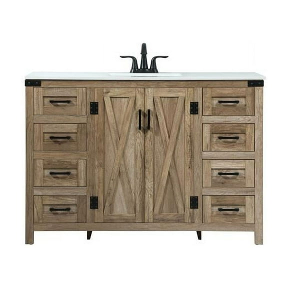 48 in. Single Bathroom Vanity, Natural Oak