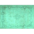 thumbnail image 1 of Ahgly Company Indoor Rectangle Persian Turquoise Blue Traditional Area Rugs, 2' x 5', 1 of 4
