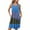 Blue, variant on Fmbrln Womens Summer Dress Casual Sleeveless Pleated Striped Print Sundress Holiday Beach Midi Dress with Pockets