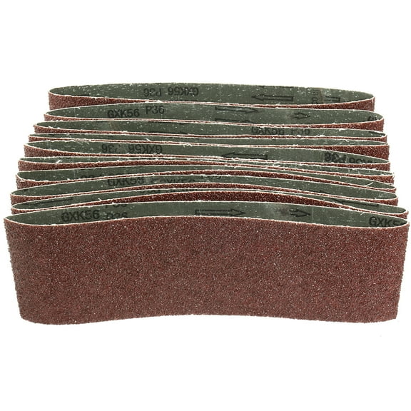 Uxcell 4" x 24" 36 Grit Lapped Joint Aluminum Oxide Sanding Belts 10 Pack