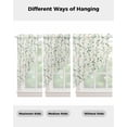 thumbnail image 4 of Green Botanical Swag Valances for Windows, Spring Summer Birds Watercolor Rod Pocket Sheer Valances for Large Windows, Swag Toppers Light Filtering for Kitchen Living Room 2 Panels 36''x63'', 4 of 6