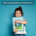 thumbnail image 4 of Kids Art Frame - Kids Art Frames Front Opening - Open Display Picture Frames for Kids Artwork - Smart Stacker Art Project Frame for Art Work With Storage, 4 of 10