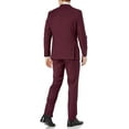 thumbnail image 6 of Caravelli Men's 60509 3-Piece Single Breasted Slim Fit Vested Suit - Burgundy - 52R, 6 of 10