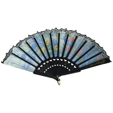 - Spanish Hand Fan Decorative Design 1 Tulip, Tulip Size Elegant Exclusive Furniture Black Sided Design Print Peacock GIFT Plum Random Spanish Pack Girl 10 Pieces.., By 21 Fans