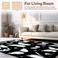 thumbnail image 2 of ODIKA 5'x7' Machine Washable Non-Slip Area Rug, Botanical Haven With Elegant Wing High Traffic Rug, White, 280653, 2 of 7