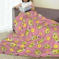 thumbnail image 6 of Pofeuu Avocado And Sun Print Ultra-Soft Micro Fleece Blanket,for Bed Or Sofa,All Season Throw Blankets Flannel Blanket-60"x50", 6 of 7