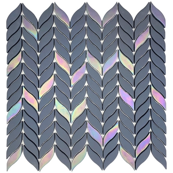 10 pack Anchor Gray 11.6-in X 12.1-in Recycled Glass Mosaic Floor and Wall Tile (9.75 sq ft/case)