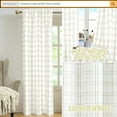 thumbnail image 5 of Buffalo Plaid Window Treatment Set,Light Filtering Curtain Woven Lines Pattern Drapes for Living Room and Bedroom, Semi Sheer Rod Pocket Modern Farmhouse Style 2 Panels 40"x84",Linen&White, 5 of 8