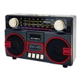 thumbnail image 1 of Bunblic Radio Rétro Portable AM FM SW Haut-Parleur Bluetooth 3 Bandes Charge Compacte pour Maison Bureau Extérieur Design Vintage Cadeaux d'Anniversaire Noir Rouge, 1 of 8