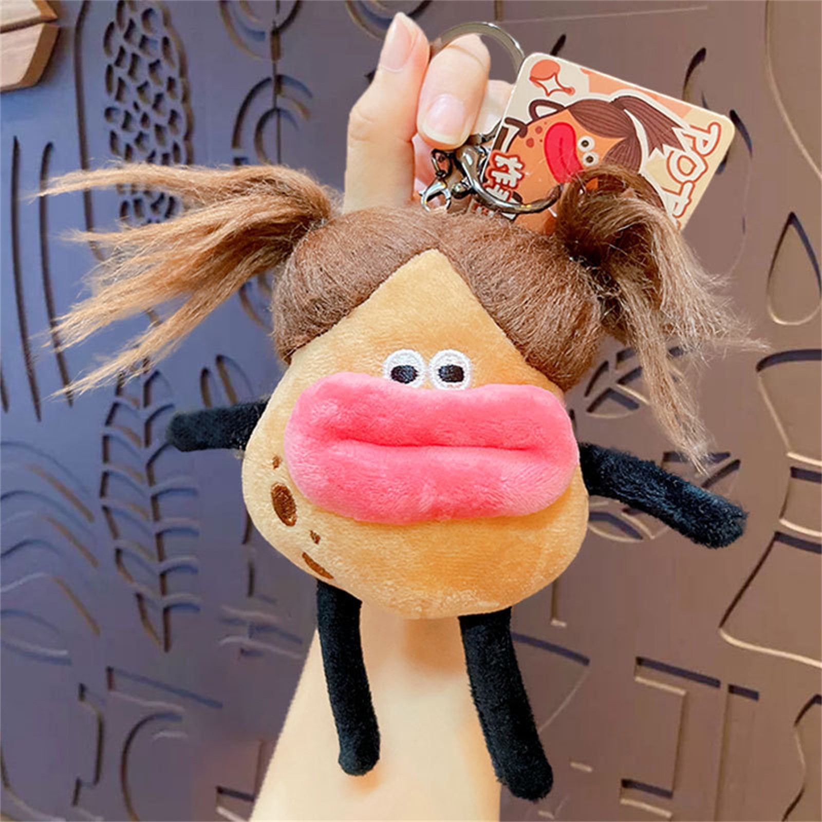 Danhjin Doll Doll Cute Doll Keychain Backpack Pendant Ugly and
