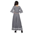 thumbnail image 3 of Moomaya Printed Long Palazzo And V- Neck Crop Top Set For Women Ethnic Dresses, 3 of 6