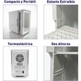 thumbnail image 3 of Mini Refrigerador Bluelander con Espejo LED, Capacidad de 4L, Estante Extraíble, Blanco, 3 of 5
