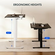 FLEXISPOT 55x28 Black Home Office Height Adjustable Standing Desk Whole-piece Desktop Computer Desk