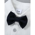thumbnail image 4 of CARETOO Infant Baby Boy Clothes 5Pcs Set Dress Shirt Corsage Pants Vest Bowtie Cotton Fabric Suits, 4 of 15