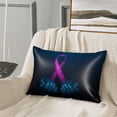 thumbnail image 6 of KLL Two Human Hands are Holds Pink Ribbon Awareness Pattern Silk Pillowcase for Hair and Skin Standard Size 20"X 30" Soft Breathable Pillow Covers for Sleeping, 6 of 7