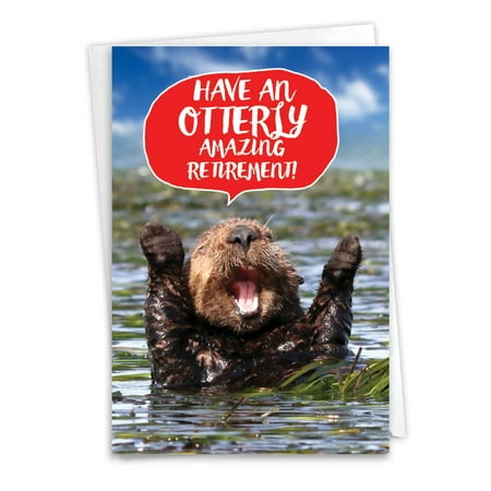 1 Funny Retirement Card with Envelope - Otterly Awesome C6574ARTG