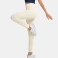 thumbnail image 5 of RYDCOT High Waisted Leggings for Women Tummy Control Buttery Soft Yoga Pants Womens Gym Workout Running Leggings White, 5 of 5