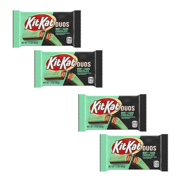 RADYAN Kit Kat Duos Dark Chocolate Mint Wafer Candy Bars, 3 Pack, 1.5 oz