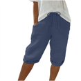 thumbnail image 1 of Tranfacy Shorts pour Femmes, Shorts Décontractés pour Femmes, Shorts Unis pour Femmes, Capris Décontractés, 1 of 7