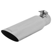 Flowmaster 15373 Exhaust Tip - 3.00 in. Angle Cut Polished SS Fits 2.25 in. Tubing - Clamp on