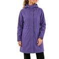 thumbnail image 2 of Smsaxvxz Womens Rain Jackets Fall Fashion Solid Zip Up Waterproof Windbreaker Coat Casual Mid Tops with Pockets Purple L, 2 of 6