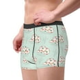 thumbnail image 2 of Sikiie Flora Daisy Cactus Print Men's Boxer Briefs, Elastic Waistband Boxer Briefs Leggings-X-Large, 2 of 5