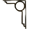 thumbnail image 4 of Ekena Millwork 2"W x 10"D x 12"H Maria Wrought Iron Bracket, (Triple center brace), Antiqued Brass, 4 of 8