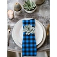 thumbnail image 2 of Black Blue Plaid Cloth Napkins Set of 8 Reusable Dinner Napkins, Country Buffalo Checked Gingham Cocktail Napkin Washable Table Napkins for Wedding/Holiday Party/Baby Shower 20"x20", 2 of 7
