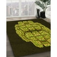 thumbnail image 2 of Ahgly Company Indoor Square Patterned Dark Yellow Green Area Rugs, 4' Square, 2 of 6
