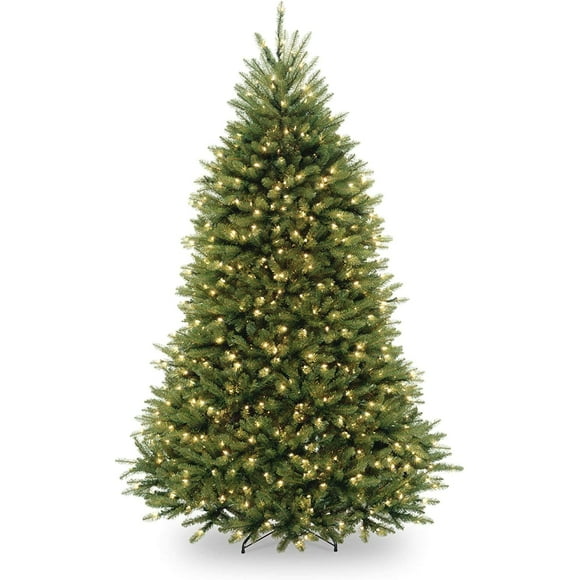 9 Foot Dunhill Fir Tree with 900 Clear Lights, Hinged (DUH-90LO)