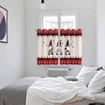 thumbnail image 3 of Red Gnomes Christmas Kitchen Curtains Window Panels, Xmas Tree Snowflake Gifts Rustic Plaid Insulated Window Treatment Curtain, Grommet Curtains for Bedroom/Living Room/Bathroom, 2 Piece 52"Wx63"L, 3 of 8
