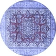 thumbnail image 1 of Ahgly Company Machine Washable Indoor Round Persian Blue Traditional Area Rugs, 5' Round, 1 of 4