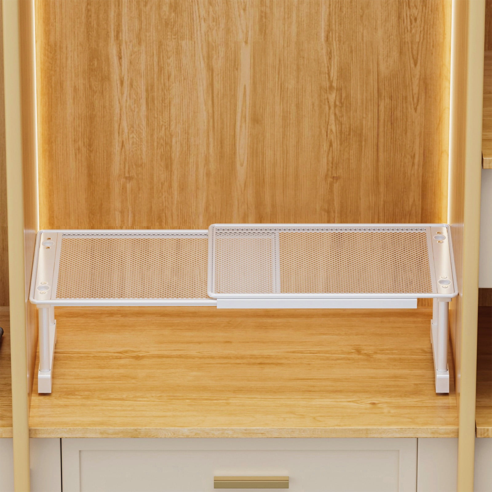 openpig Under Sink Organizers and Storage, 2 Tier Expandable Under Cabinet Organizer Shelf, Expandable Shelf for Cupboard, Kitchen, Bathroom, Shoe Storage Rack