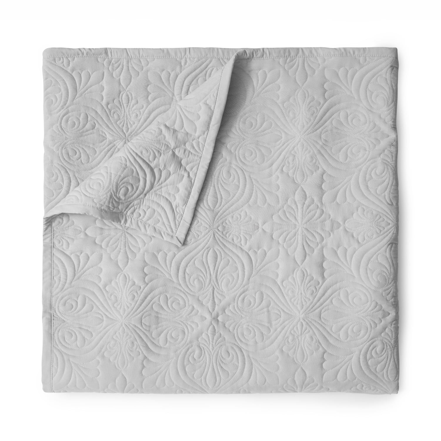 Martha Stewart Everyday 3 Piece Quilt Set - King, Solid Quiet Grey
