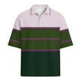 thumbnail image 4 of Men's Waffle Henley Polo Shirt Short Sleeve Collared Oversized Casual Button Up Golf Shirt Wine 4XL, 4 of 5